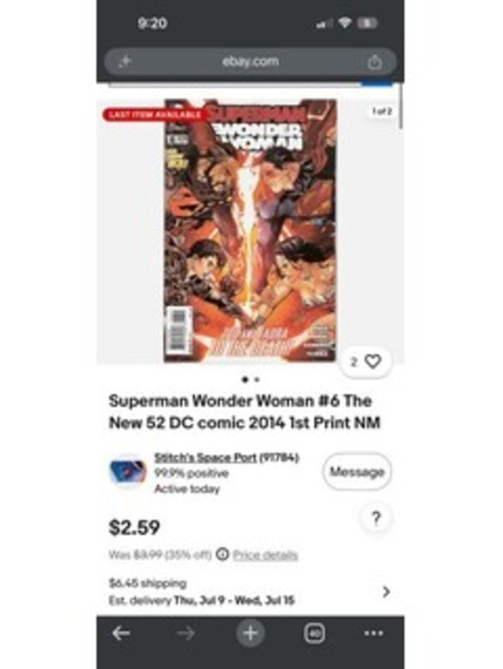 Superman Wonder Woman #6 The New 52 DC Comic 2014 1st Print NM